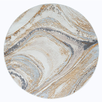 Amber 184 Sand Round Rug