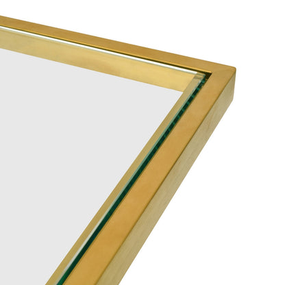 Glass Side Table - Gold Base (Set of 3) - Last one