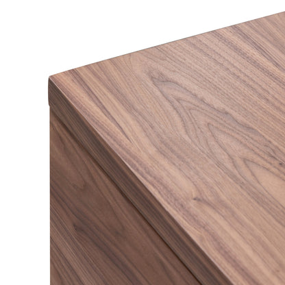 Lowline 2.1m Entertainment TV Unit In Walnut - Timber Legs