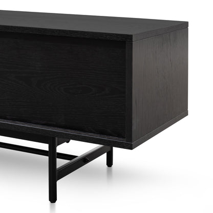 2.1m Wooden Entertainment TV Unit - Full Black