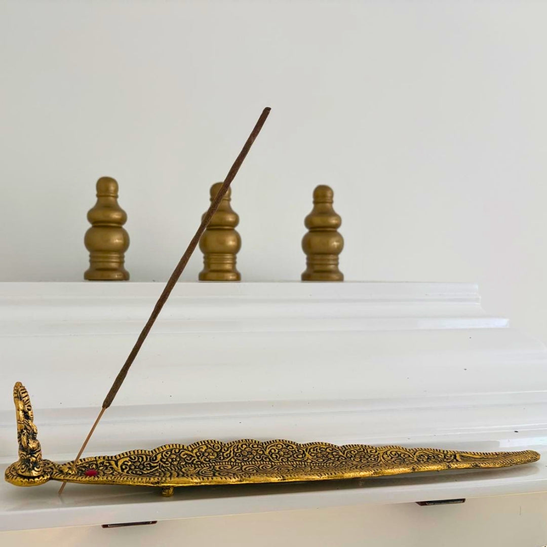 Ganesh Gold Incense Holder